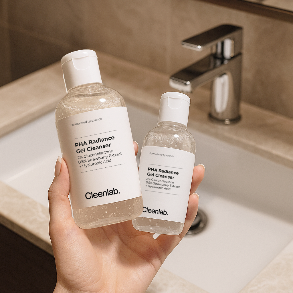 PHA Radiance Gel Cleanser  Voor & Na
